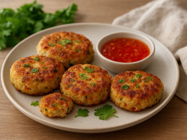 Creole Crab Cakes with Sweet Chili Sauce