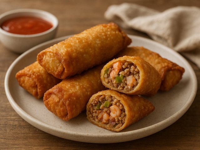 Creole Pork And Shrimp Egg Rolls