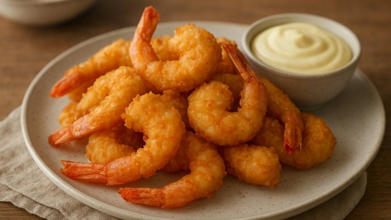 Crispy Fried Prawns With Aioli