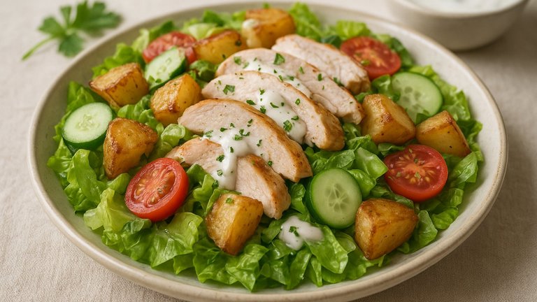 Crispy Potato Turkey Ranch-Style Protein Salad