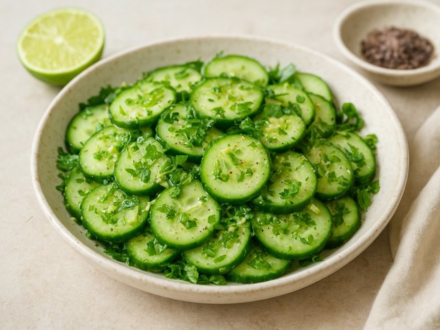 Cucumber, Ginger & Lime Salad