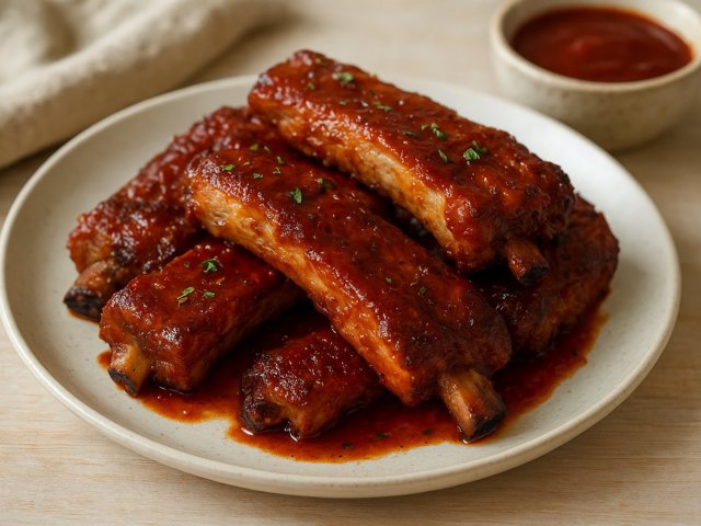 Cumin-Coriander Spareribs With Honey Barbecue Sauce