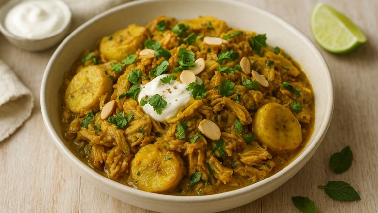 Curried Green Plantains AND Jackfruit