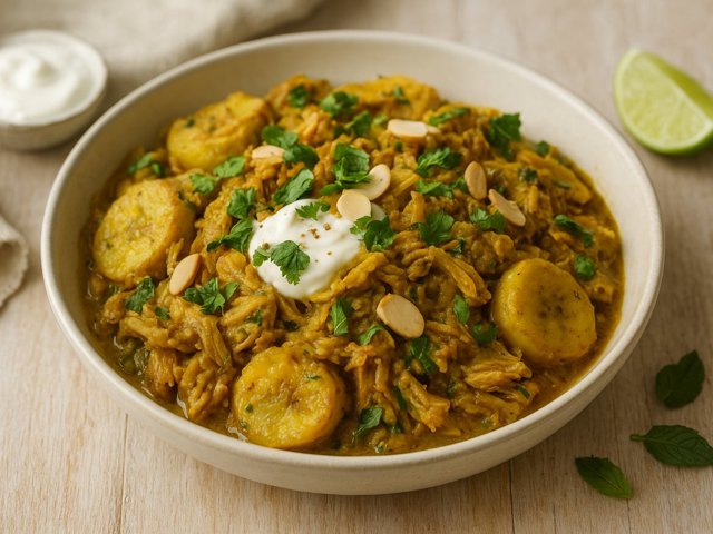 Curried Green Plantains AND Jackfruit