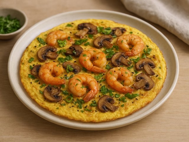 Curry House Prawn And Mushroom Omelette
