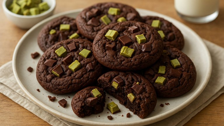 Dark Chocolate Candy Cookies