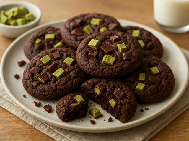 Dark Chocolate Candy Cookies