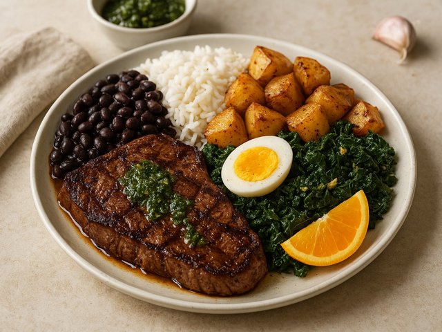 Dinner — Brazilian Churrasco Steak & Feijoada Power Plate