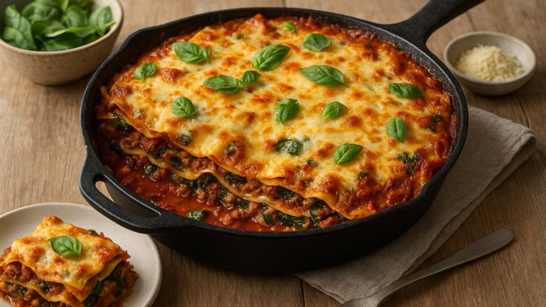 Dinner — Italian Gladiator Beef Lasagne Skillet