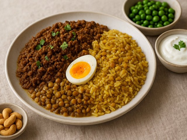 Dinner — Maharaja Beef Keema & Lentil Biryani Feast