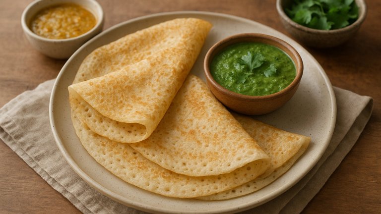 Dosas (Indian Rice And Lentil Pancakes)