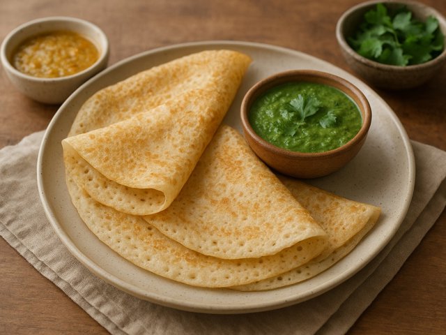 Dosas (Indian Rice And Lentil Pancakes)