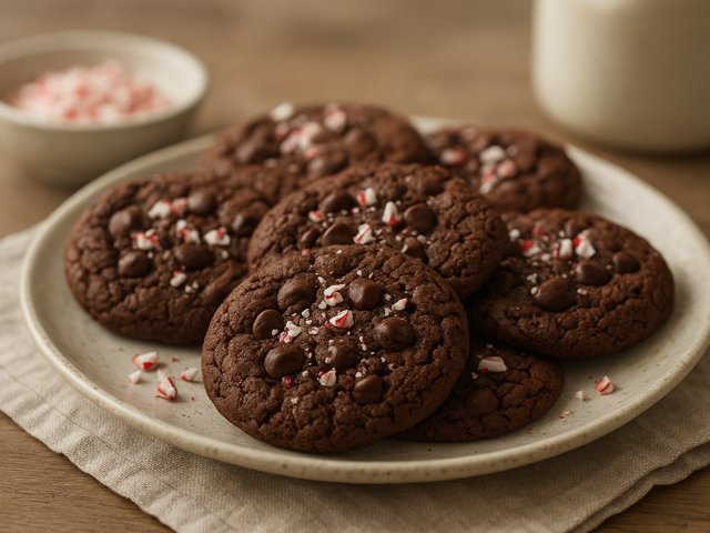 Double-Chocolate Peppermint Cookies