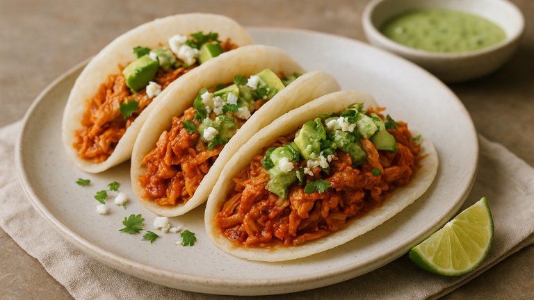 EASY Chicken Tinga (Tacos WITH Jicama Shells)