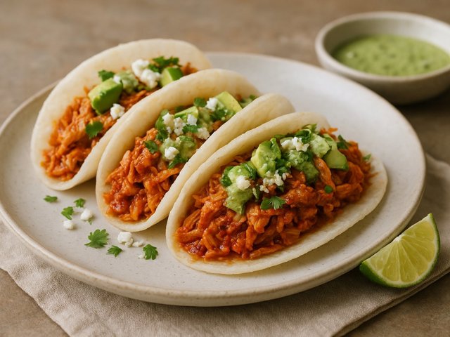 EASY Chicken Tinga (Tacos WITH Jicama Shells)