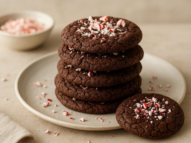 Easy Double-Chocolate Peppermint Cookies