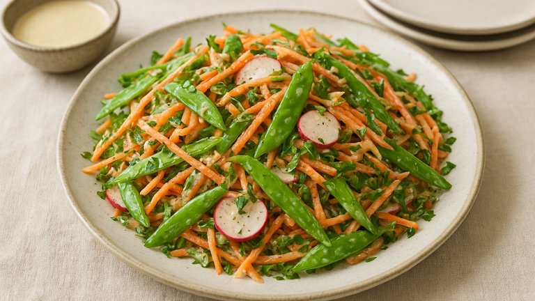 EASY PEAS AND Carrots SLAW