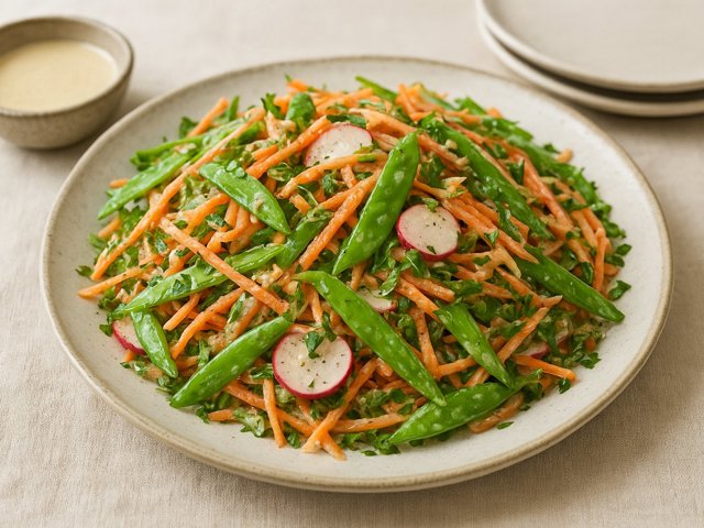 EASY PEAS AND Carrots SLAW