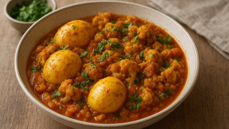 Egg & Cauliflower Curry