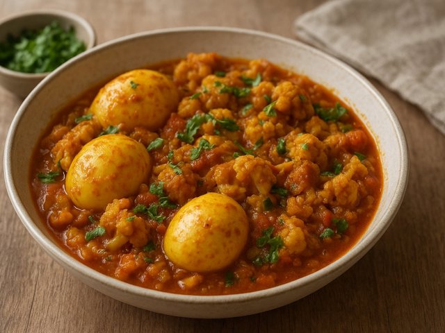 Egg & Cauliflower Curry