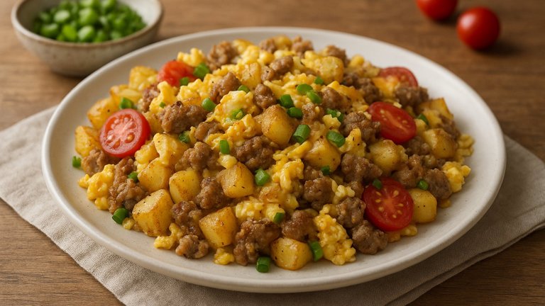 Egg, Sausage, And Potato Scramble