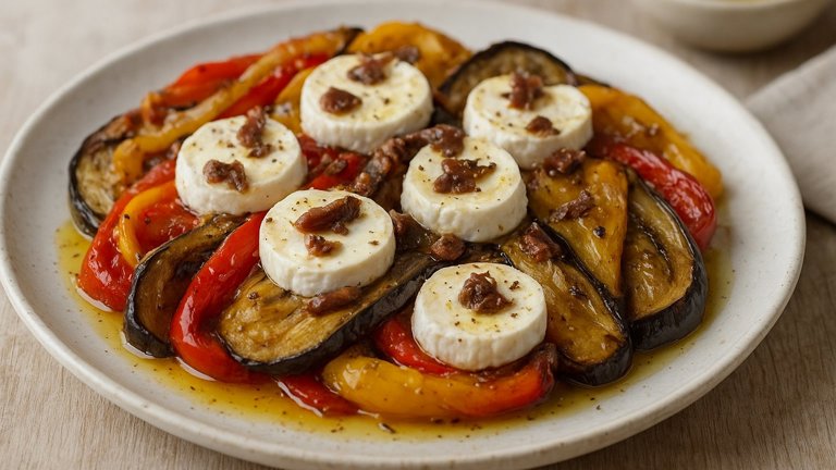ESCALIVADA with GOATS’ CHEESE and ANCHOVIES