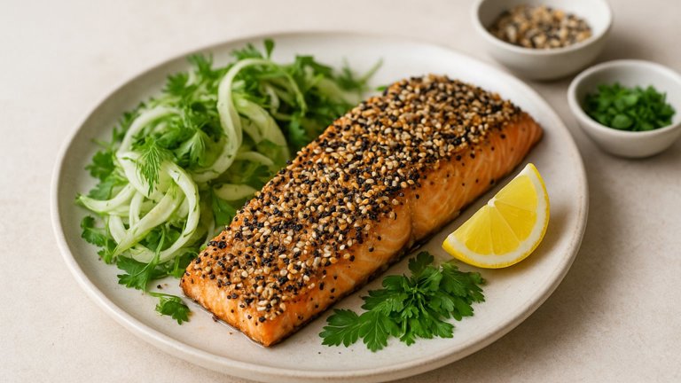 Everything Bagel Crusted Salmon