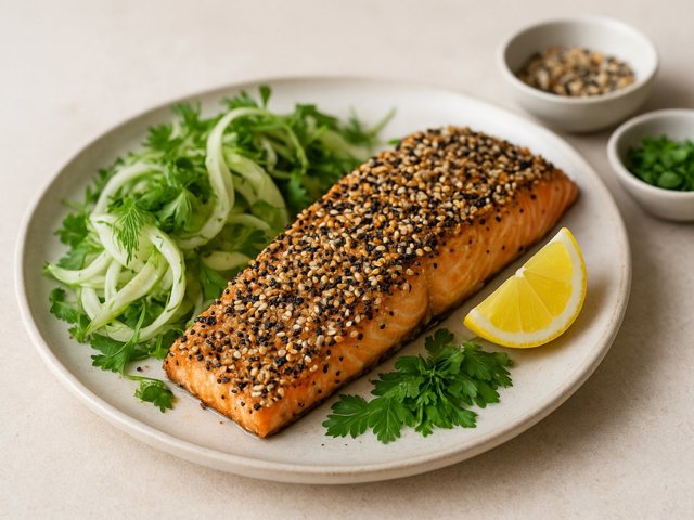Everything Bagel Crusted Salmon