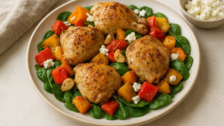 Fennel Roasted Chicken and Peppers