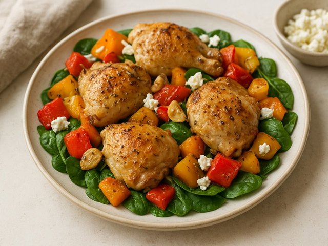 Fennel Roasted Chicken And Peppers
