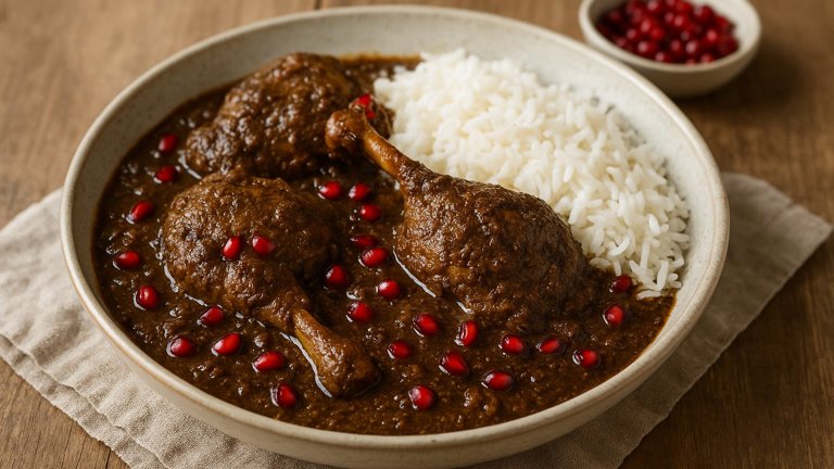 Fesenjoon (Persian Duck And Pomegranate Stew)