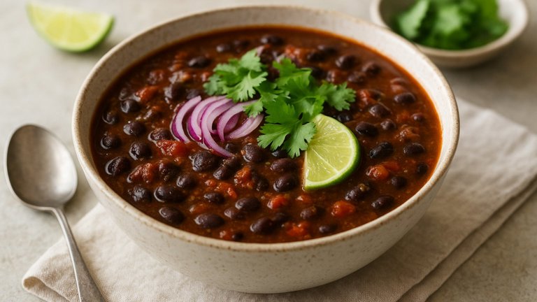 Fiery Black Bean Soup