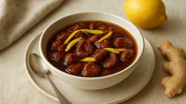 Fig Compote With Lemon And Ginger