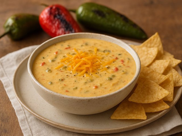 Fire-Roasted Pepper Queso Dip