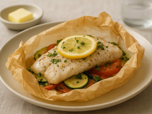 Fish En Papillote (Fish Baked In Parchment)