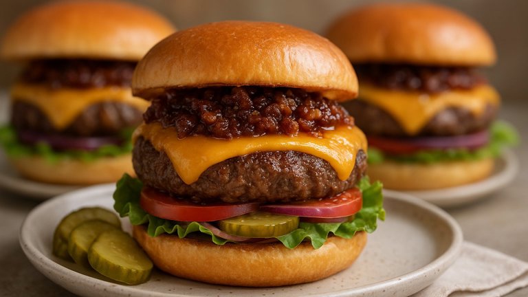 FIVE Marys Cheeseburger WITH Bacon Marmalade