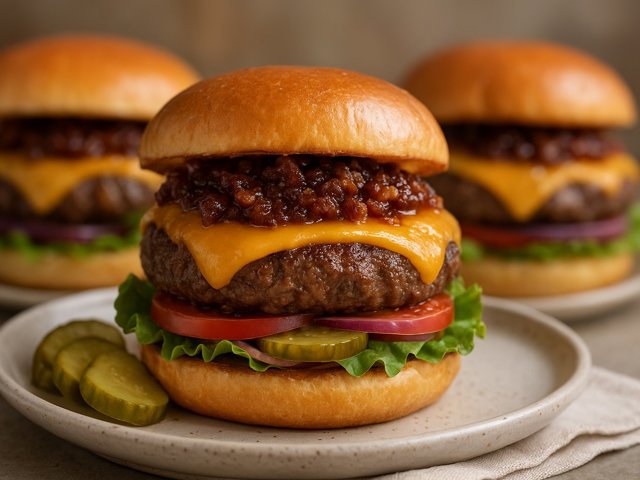 FIVE Marys Cheeseburger WITH Bacon Marmalade