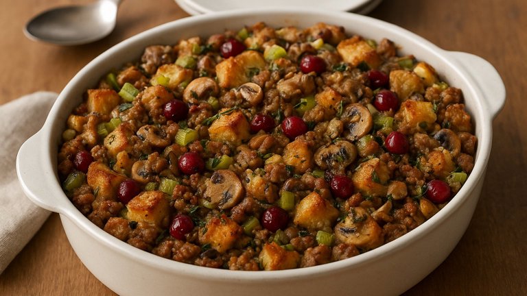 FIVE Marys Sausage-Walnut Stuffing