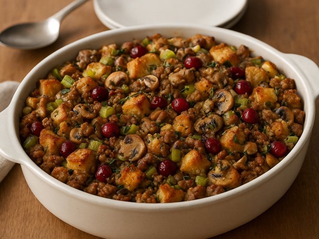 Five Marys Sausage-Walnut Stuffing