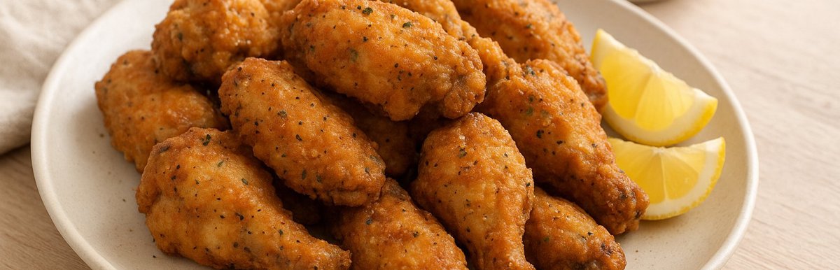 Fried Lemon Pepper Wings - Plan n Cook