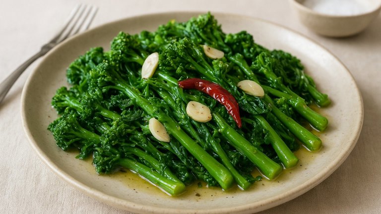 Garlic-Braised Broccoli Rabe