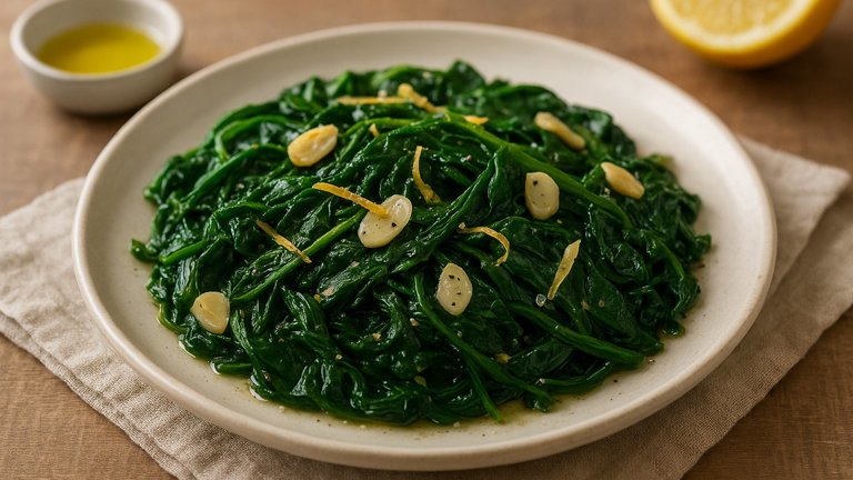 Garlicky Sautéed Spinach