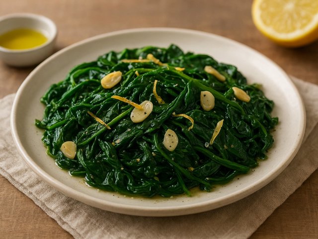 Garlicky Sautéed Spinach