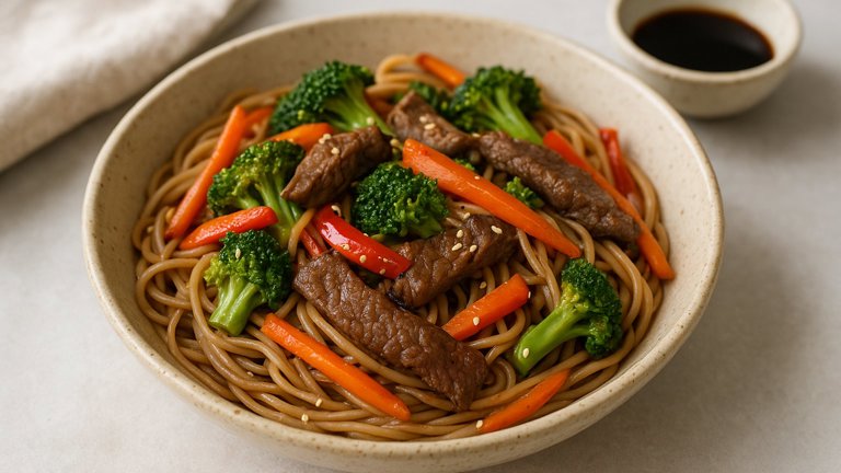 Ginger Beef Vegetable Noodles