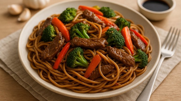Ginger Beef Vegetable Noodles