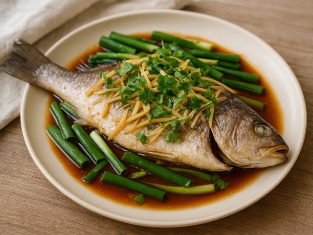 Ginger-Onion Whole Steamed Fish