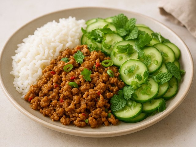 Ginger Pork & Cucumber Salad