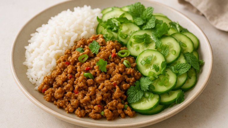 Ginger Pork & Cucumber Salad
