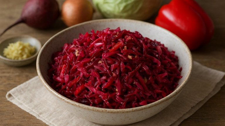 Gingered Crimson Beet Kraut