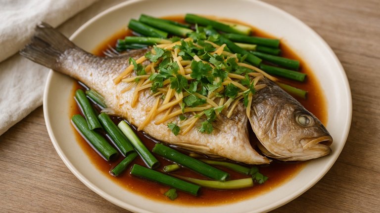 Ginger-Onion Whole Steamed Fish